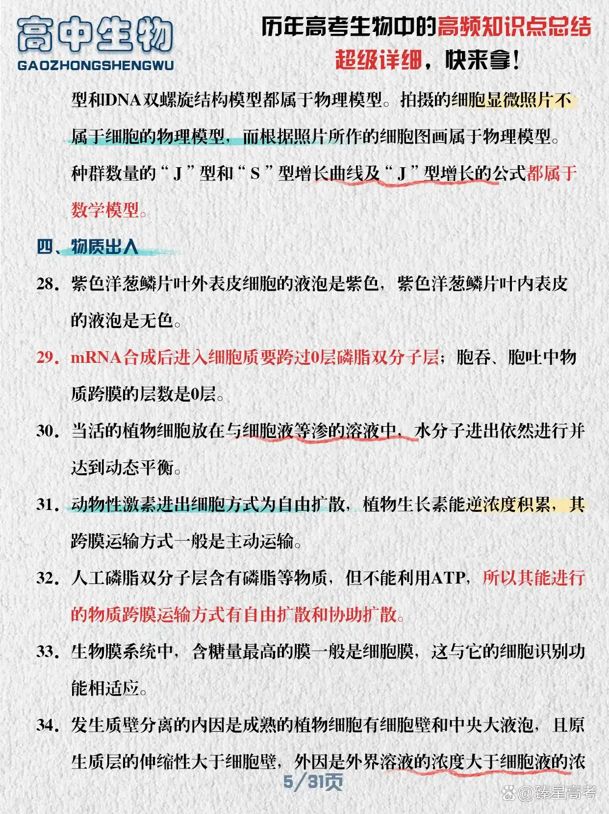 高考生物高频知识点总结:细胞分裂、遗传变异、生态系统等