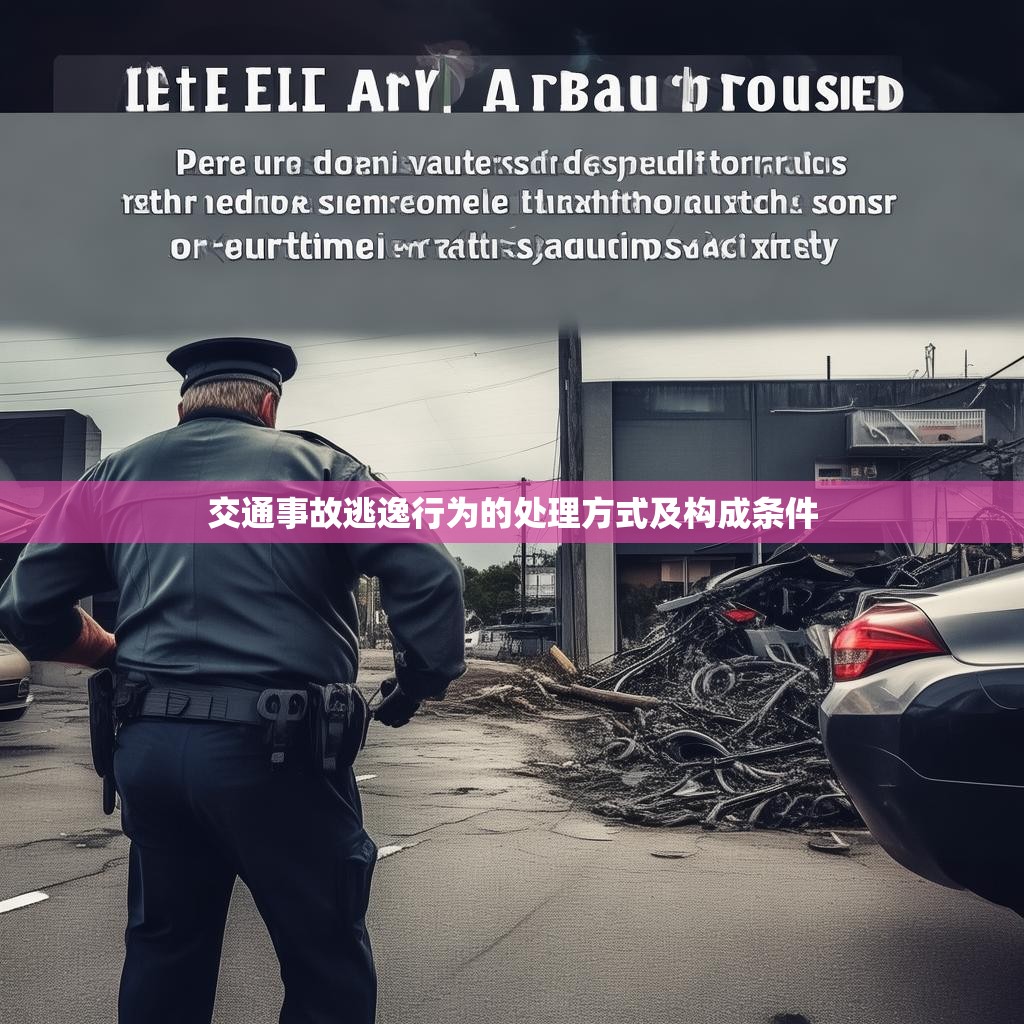 交通事故逃逸行为的处理方式及构成条件