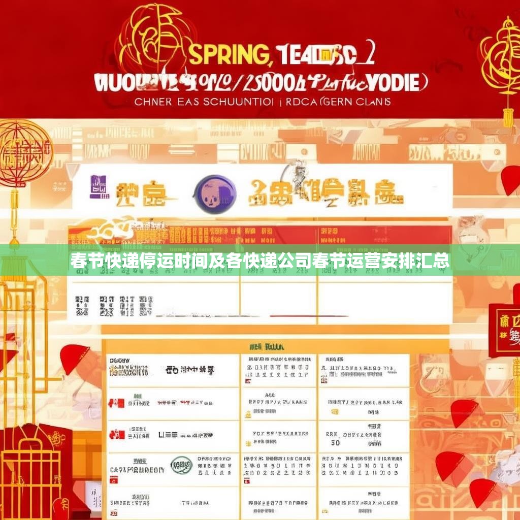 春节快递停运时间及各快递公司春节运营安排汇总