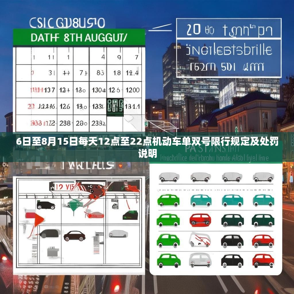 6日至8月15日每天12点至22点机动车单双号限行规定及处罚说明
