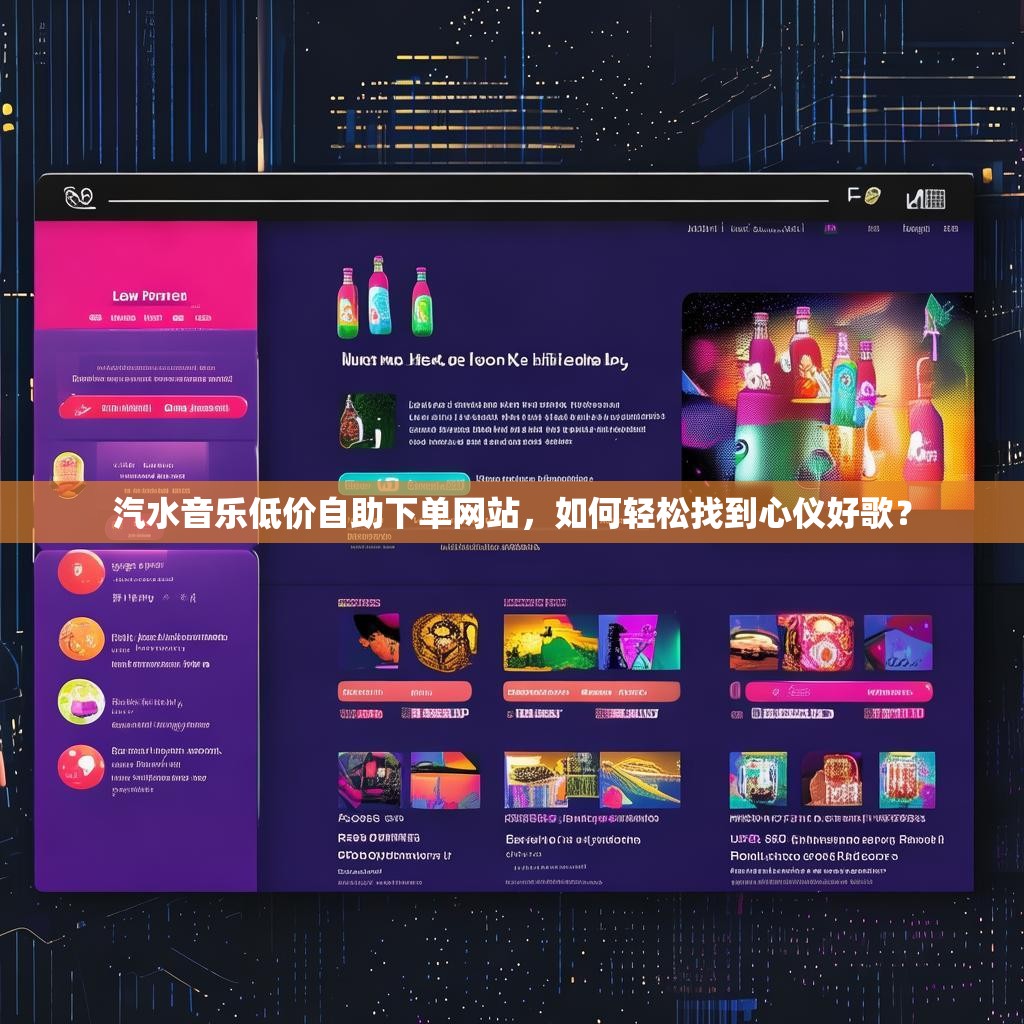 汽水音乐低价自助下单网站，如何轻松找到心仪好歌？