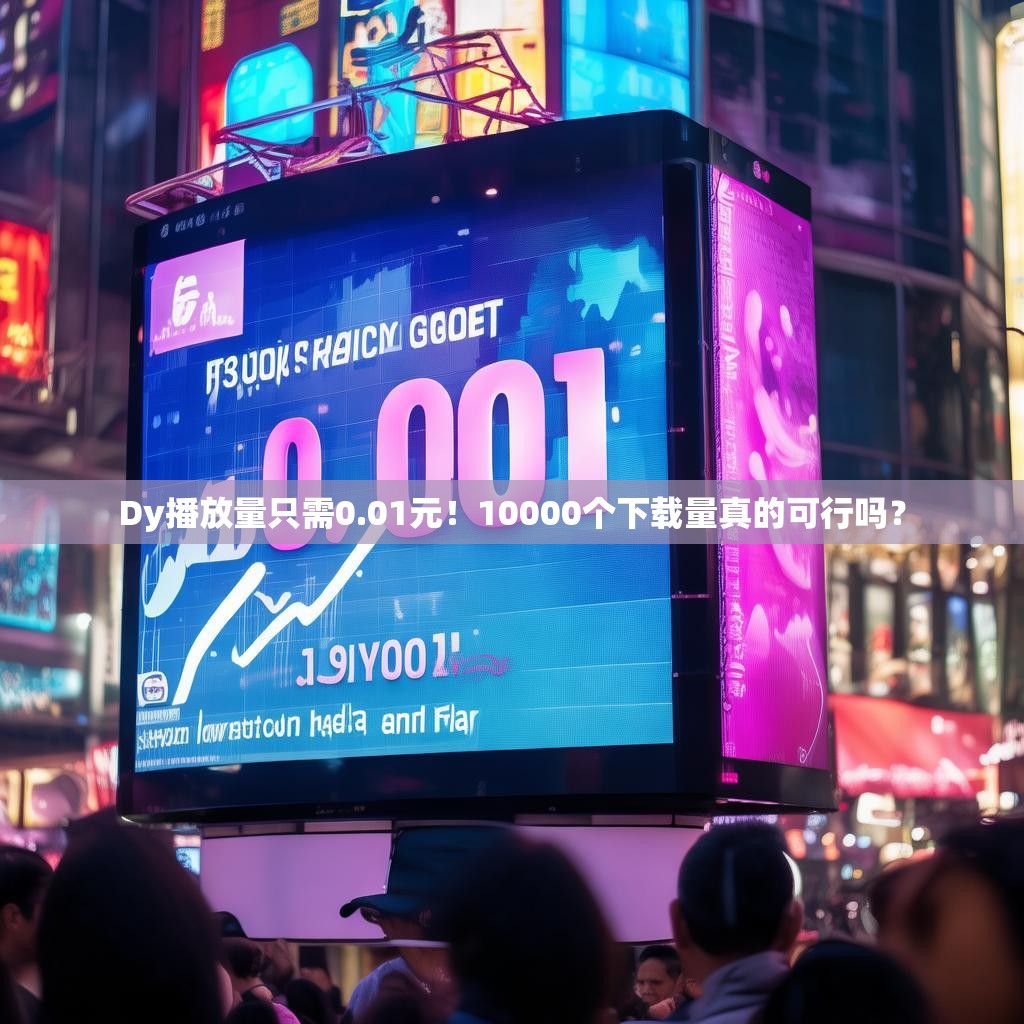 Dy播放量只需0.01元!10000个下载量真的可行吗?
