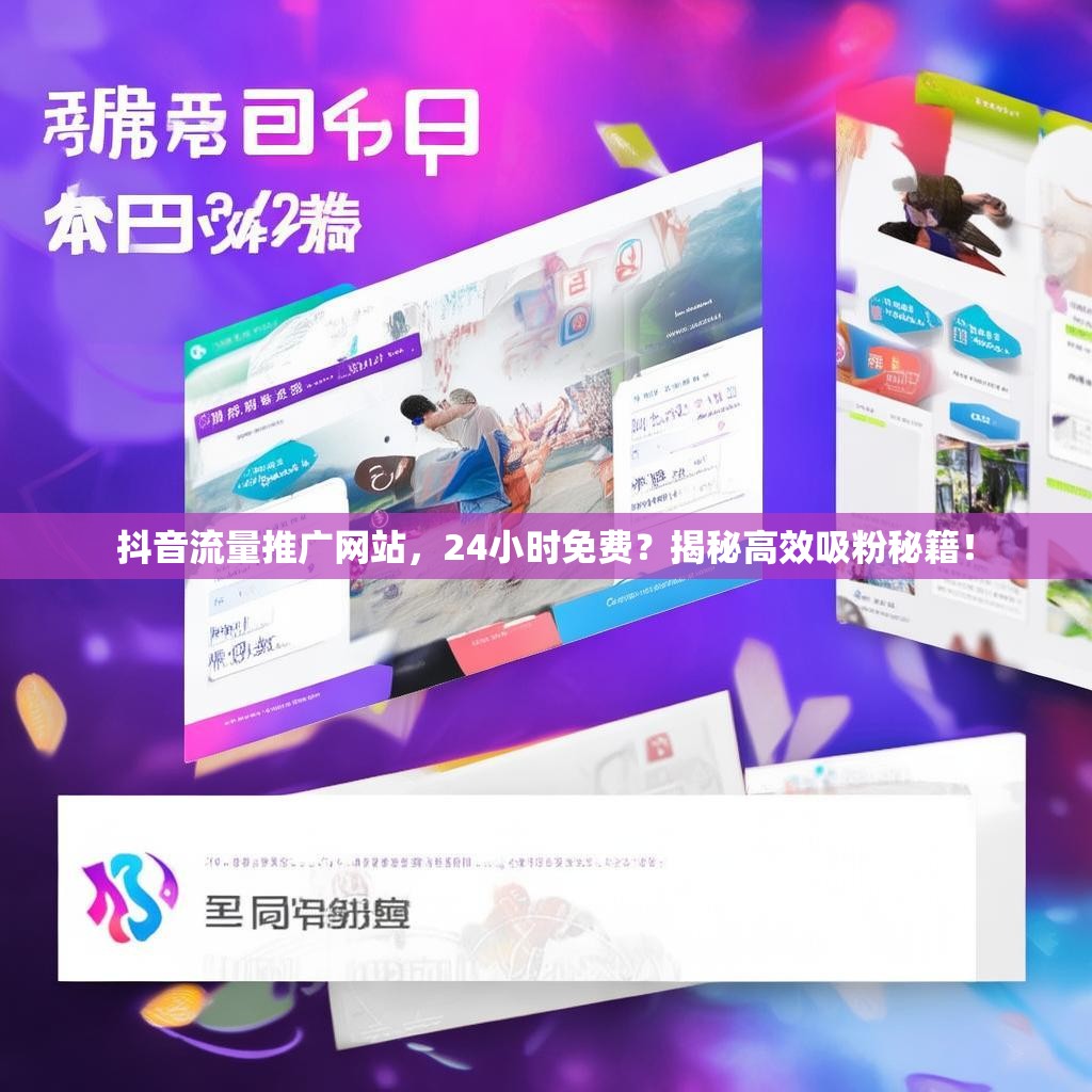 抖音流量推广网站,24小时免费?揭秘高效吸粉秘籍!