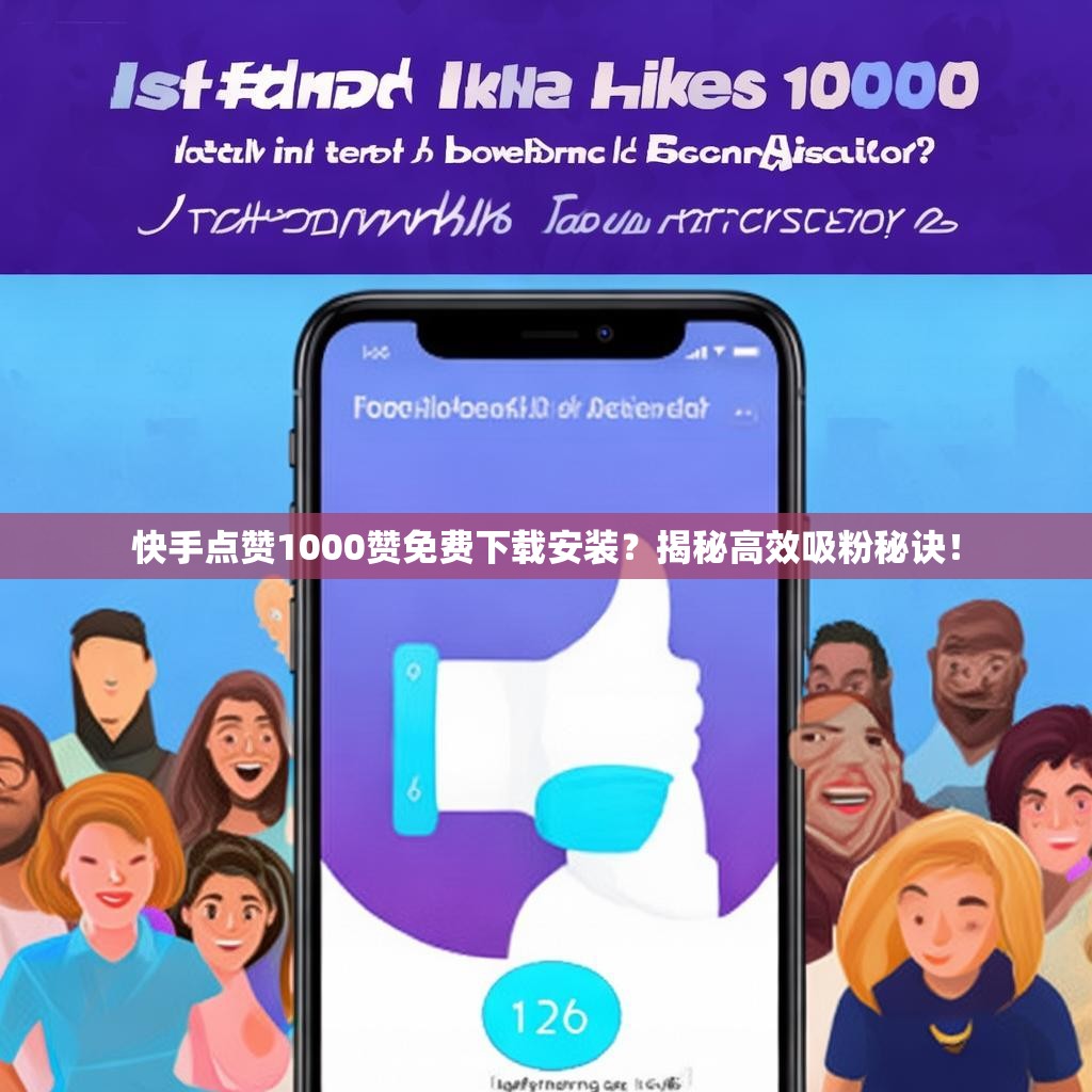 快手点赞1000赞免费下载安装？揭秘高效吸粉秘诀！