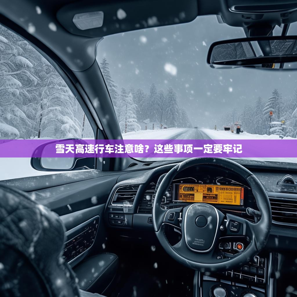 雪天高速行车注意啥？这些事项一定要牢记