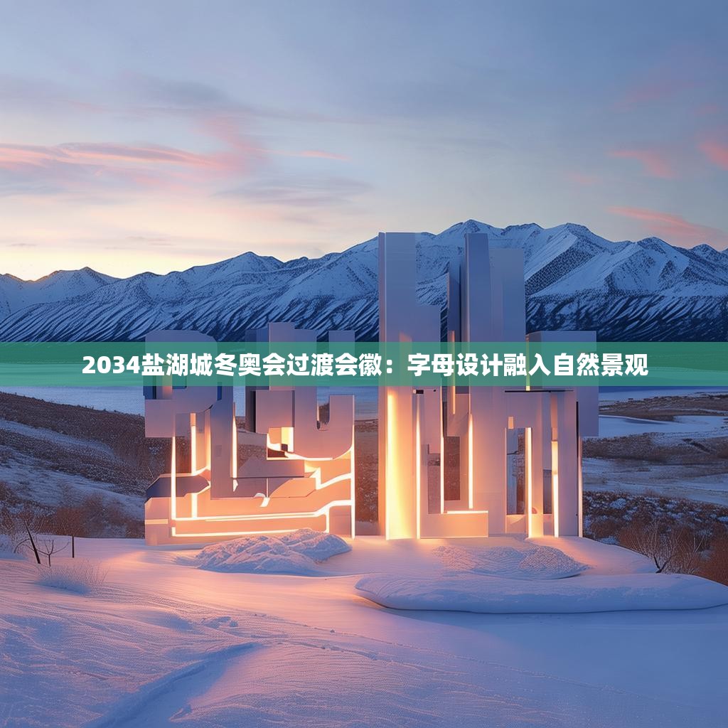 2034盐湖城冬奥会过渡会徽：字母设计融入自然景观