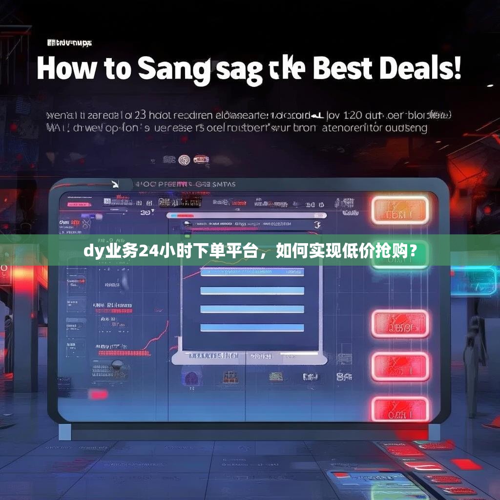 dy业务24小时下单平台，如何实现低价抢购？